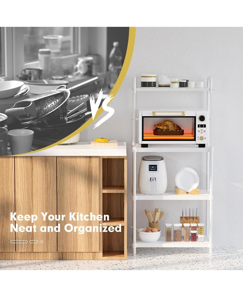 Slickblue 4-Tier Baker's Rack Stand Shelves Kitchen Storage Rack Organizer