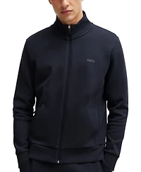 Boss by Hugo Boss Men's Logo Print Zip-Up Sweatshirt