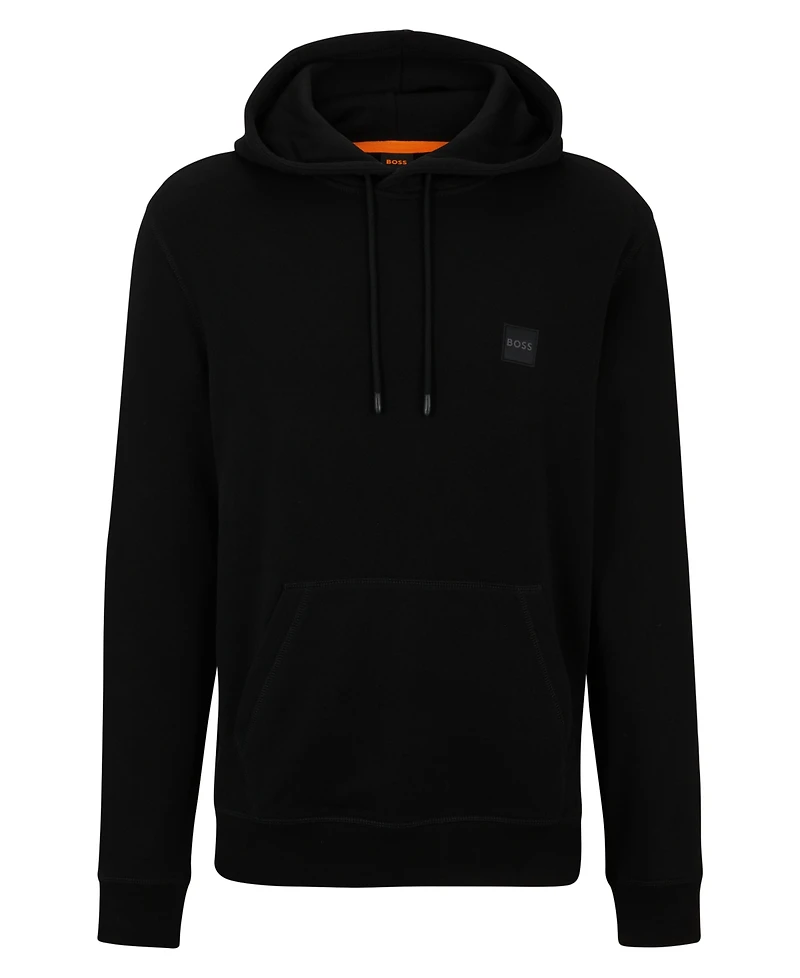 Boss by Hugo Men's Regular-Fit Cotton Terry Logo Patch Hoodie
