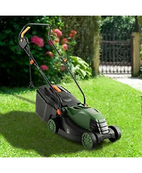 Slickblue 10 Amp 13 Inch Electric Corded Lawn Mower with Collection Box