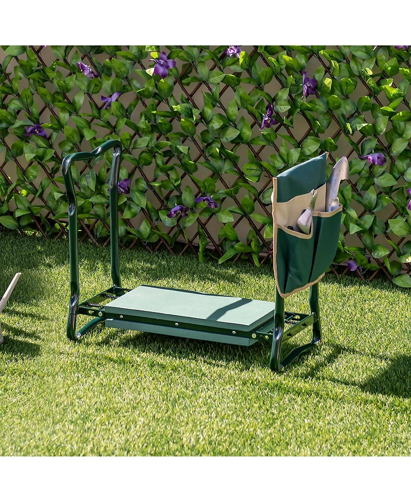 Slickblue Folding Sturdy Garden Kneeler Pad and Cushion Seat