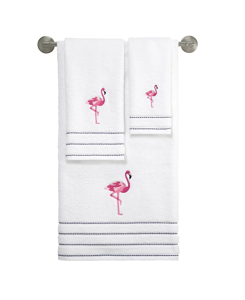 Izod Flamingo Ticking Stripe 3-Pc. Towel Set