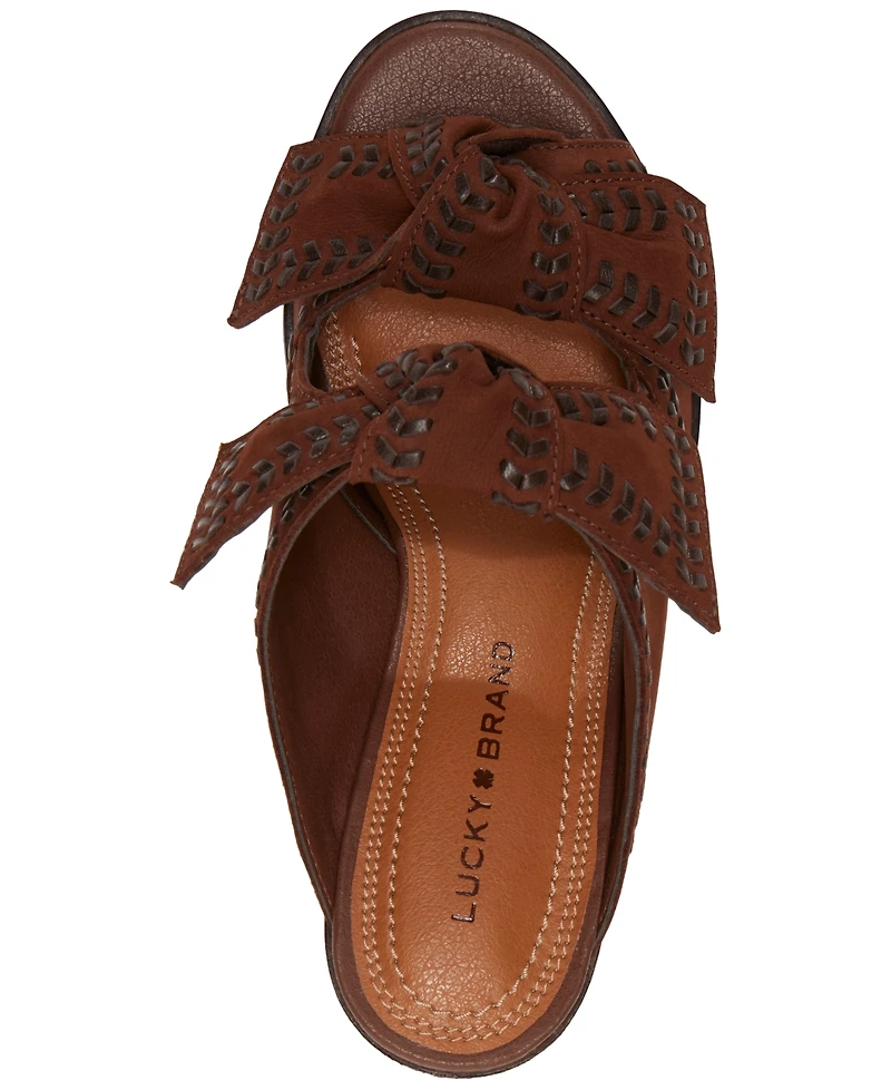 Lucky Brand Women's Dynah Bow Block-Heel Dress Sandals