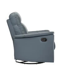 White Label Emillia 36" Leather Swivel Glider Reclining Chair