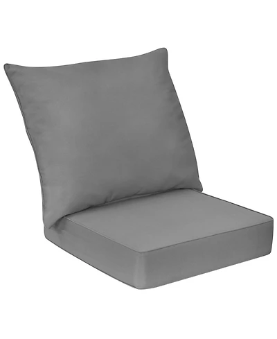 Slickblue Deep Seat Chair Cushion Pads Set with Rope Belts for Indoor and Outdoor