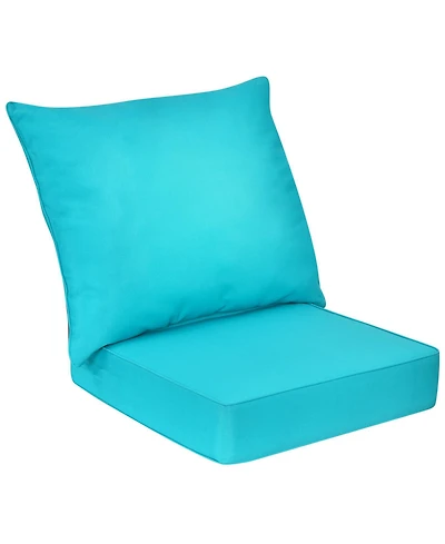 Slickblue Deep Seat Chair Cushion Pads Set with Rope Belts for Indoor and Outdoor