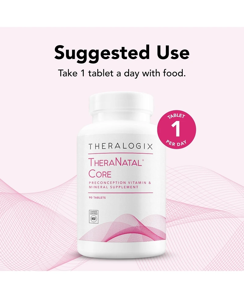 Theralogix TheraNatal Core Preconception Prenatal Vitamin (90 Day Supply)