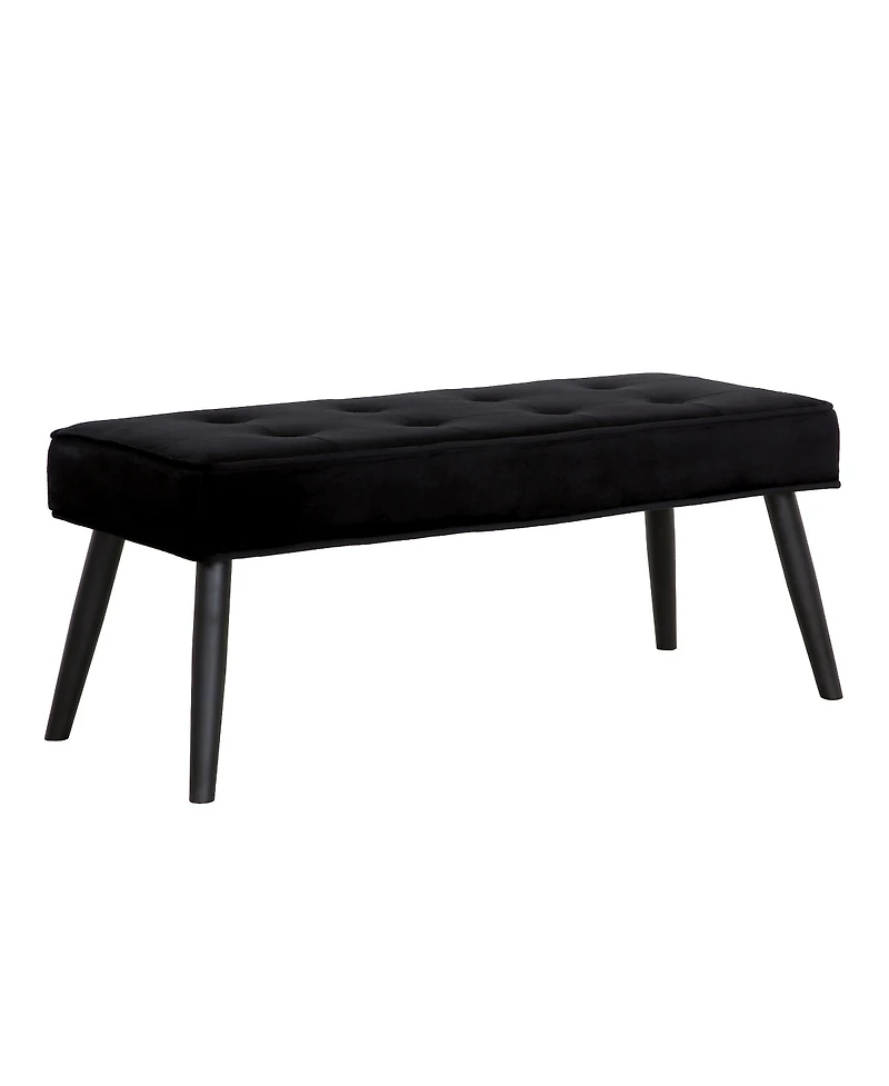 WestinTrends Velvet Tufted Bedroom Bench for Living Room & Entryway