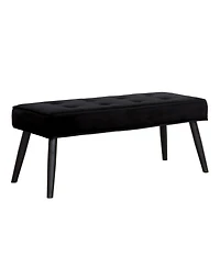 WestinTrends Velvet Tufted Bedroom Bench for Living Room & Entryway