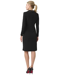Adrianna Papell Women's Jersey Tuxedo Sheath Dress