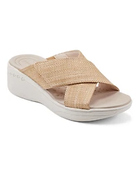 Easy Spirit Women's Bindie Crisscross Lightweight Wedge Sandals