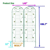 Metal Garden Trellis for Climbing Plants-Flower Support