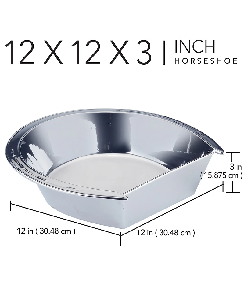 Certified International Derby Day at the Races Silver Plated 3-d Horseshoe Serving Bowl