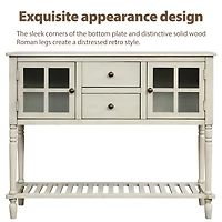 Streamdale Farmhouse Sideboard with Glass and Shelf