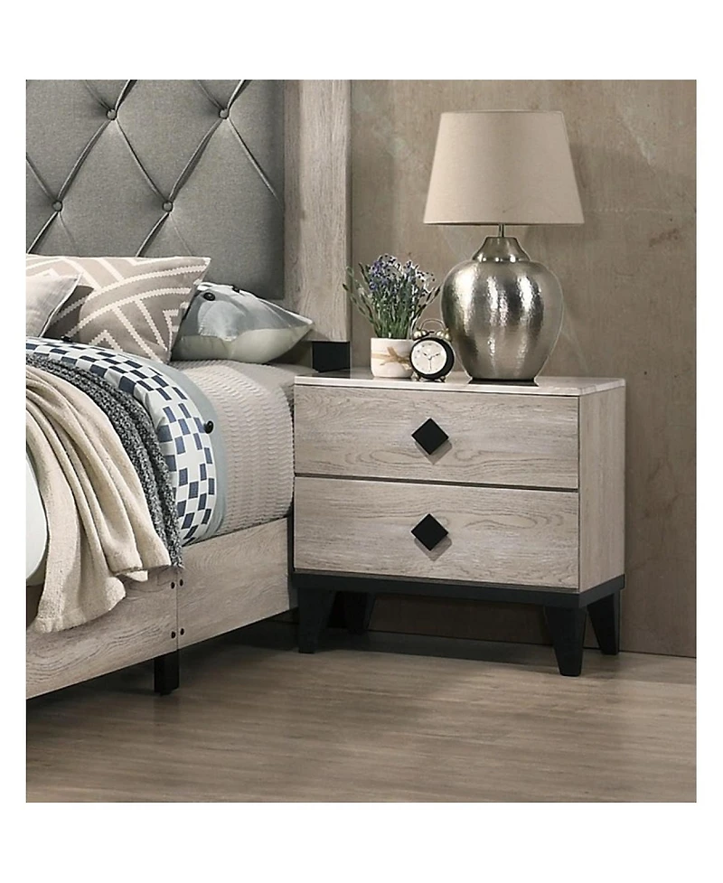 Simplie Fun Bedroom Furniture Contemporary Look Nightstand