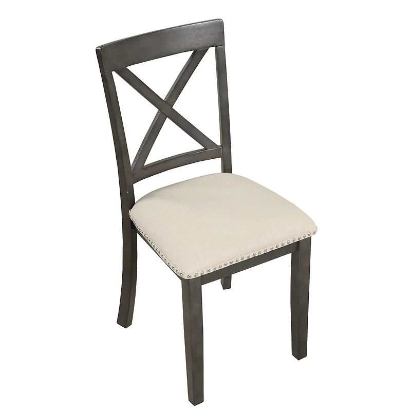 Streamdale Furniture 5 Pieces Dining Table And Chairs Set For 4 Persons, Kitchen Room Solid Wood Table With 4 Chair