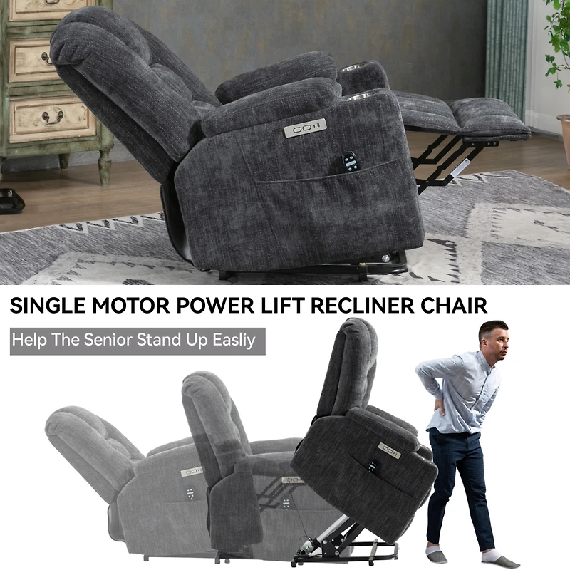Streamdale Furniture Massage Recliner Chair with Heat and USB_ports