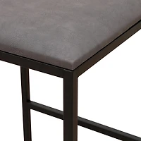 Streamdale Furniture Gray Upholstered Counter Height Bar Stools with Back