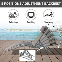 Streamdale 3-Piece Outdoor Lounge Set, Khaki, Aluminum, All-Weather