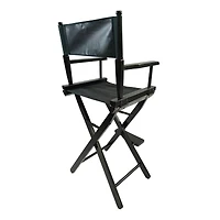 Streamdale Folding Black Director's Chair Set - 2 Pieces