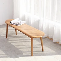 Streamdale Furniture Natural Oak Wood For Dining Bench Table Bench For Living Room