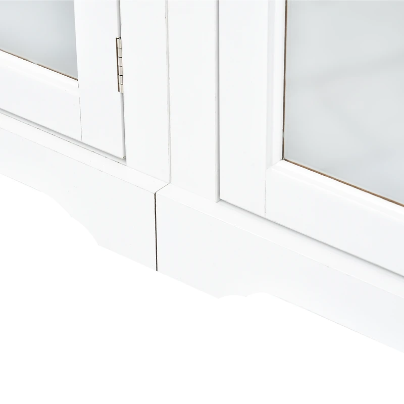 Streamdale Furniture Minimalist White Entertainment Wall Unit for TVs Up To 70"