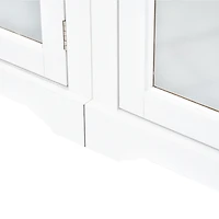 Streamdale Furniture Minimalist White Entertainment Wall Unit for TVs Up To 70"