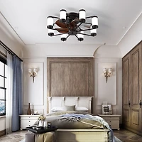 Streamdale 21.7" Ceiling Fan with Remote and Dimmable Light