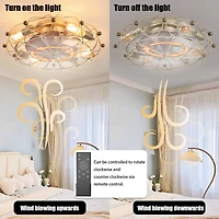 Streamdale Low-Profile Caged Ceiling Fan with Remote