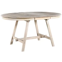 Wood Dining Table Round Extendable Dining Table For Dining Room (Natural Wood Wash)
