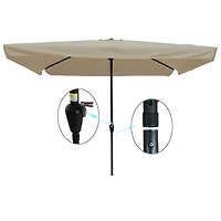 Streamdale Furniture 10' x 6.5' Patio Umbrella with Crank and Button