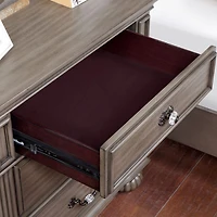 Simplie Fun 1 Piece Nightstand Only Traditional Solid Wood 3-Drawers Ball Bearing Metal Glides Brass