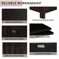 Simplie Fun 3-Door Storage Bench with Cushioned Seat