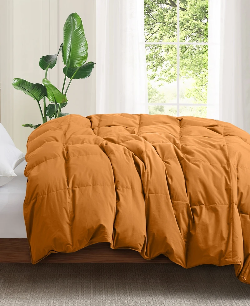 Unikome Cotton All Season Goose Feather Down Comforter