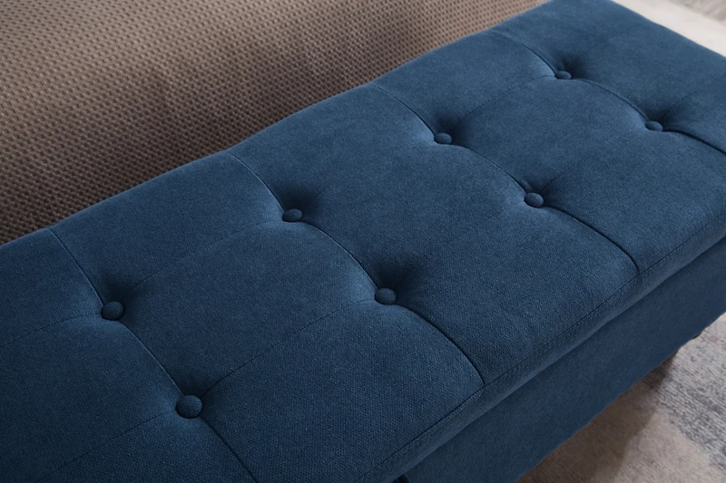59" Bed Bench Ottoman with Storage Fabric