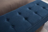 59" Bed Bench Ottoman with Storage Fabric