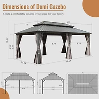Streamdale 12' X 20' Hardtop Gazebo, Aluminum Metal Gazebo
