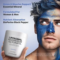 Codeage Liposomal Magnesium Glycinate Supplement, 2-Month Supply, Bisglycinate Magnesium Chelate, Chelated Magnesium Mineral Pills, BioPerine Black Pe