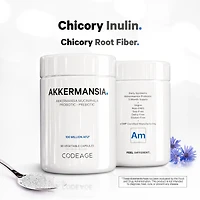 Codeage Akkermansia Muciniphila Probiotic Supplement - 3-Month Supply of Akkermansia Probiotic & Chicory Inulin