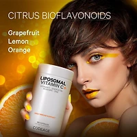 Codeage Liposomal Vitamin C 1500mg with Zinc, Elderberry, Citrus Bioflavonoids Grapefruit, Lemon, Orange Powder, Quercetin & Rose Hips Fruit Supplemen
