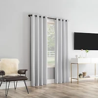 Tresello Tonal Texture Draft Shield Fleece Insulated 100% Blackout Grommet Curtain Panel