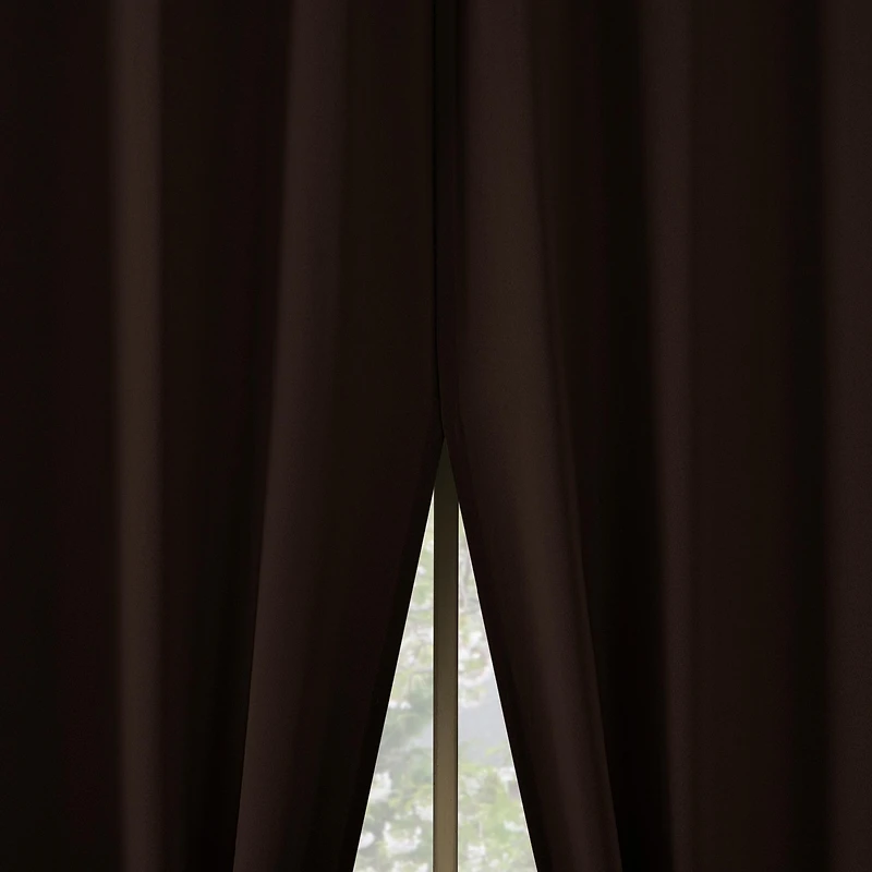 Brandon Magnetic Closure Room Darkening Grommet Curtain Panel Pair