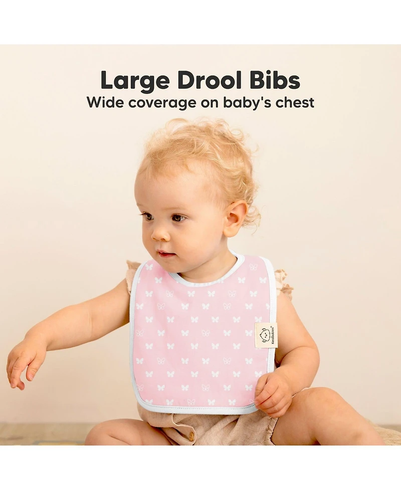 KeaBabies 8-Pack Coast Baby Bibs for Boy, Girl, Drool Bibs, Bib Girls, Boys