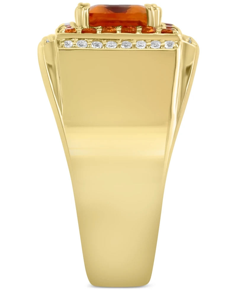 Effy Men's Citrine (3-1/2 ct. t.w.) & White Topaz (1/10 ct. t.w.) in Gold-Plated Sterling Silver