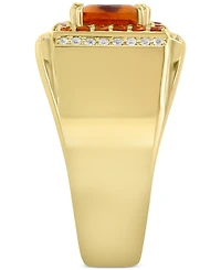 Effy Men's Citrine (3-1/2 ct. t.w.) & White Topaz (1/10 ct. t.w.) in Gold-Plated Sterling Silver