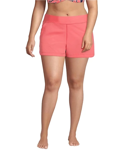 Lands' End Women's 3 Inch Quick Dry Swim Shorts with Panty