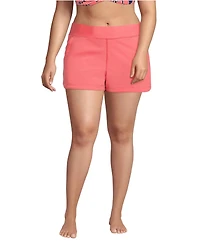 Lands' End Women's 3 Inch Quick Dry Swim Shorts with Panty