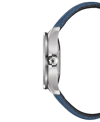 Certina Men's Swiss Automatic Ds Action Day-Date Powermatic 80 Blue Synthetic Strap Watch 41mm