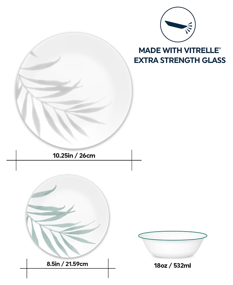 Corelle Solar Print 12 Pc. Dinnerware Set, Service for 4