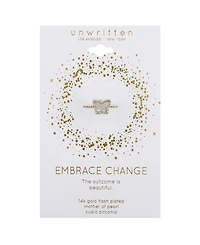 Unwritten Cubic Zirconia Mother of Pearl Butterfly Ring